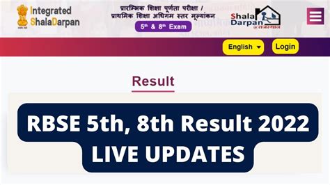 RBSE Rajasthan Board 5th, 8th Result 2022 Live: Result out, .